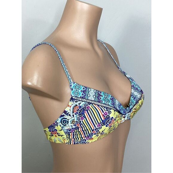 New. Nanette Lapore gold and blue dragon bikini. Small. - Picture 4 of 9